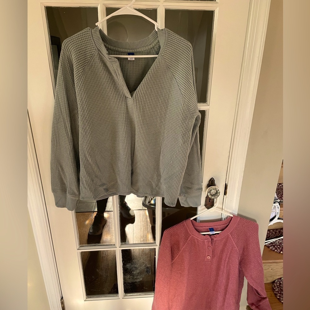 Lot of 2 womens henleys